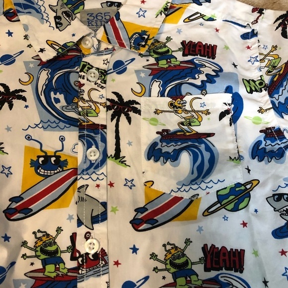 365 kids from granamals short sleeve button down collard shirt size 7 - Picture 3 of 8